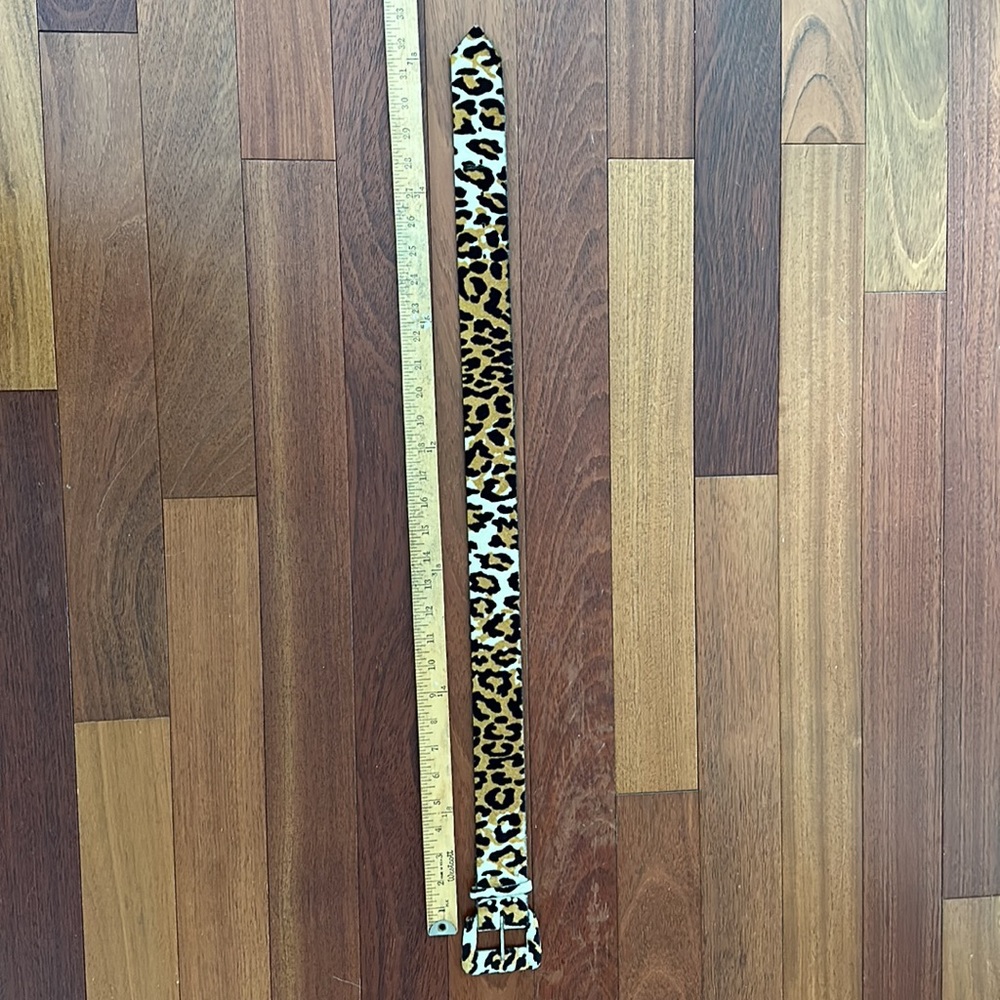 Vintage Leopard Velvet Belt - Picture 7 of 9